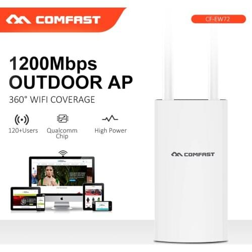 Comfast 5Ghz Dual Band High Power Outdoor AP 1200M 360 degree omnidirectional Coverage AP Access Point Wifi Base Station Router