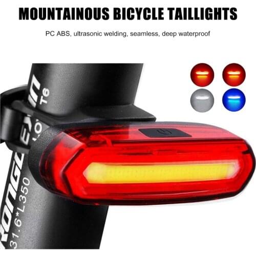 Durable Bike Taillight Skillful Manufacture Mountain Bicycle Rear Lighting USB Rechargeable Night Cycling Bike Induction Lamp