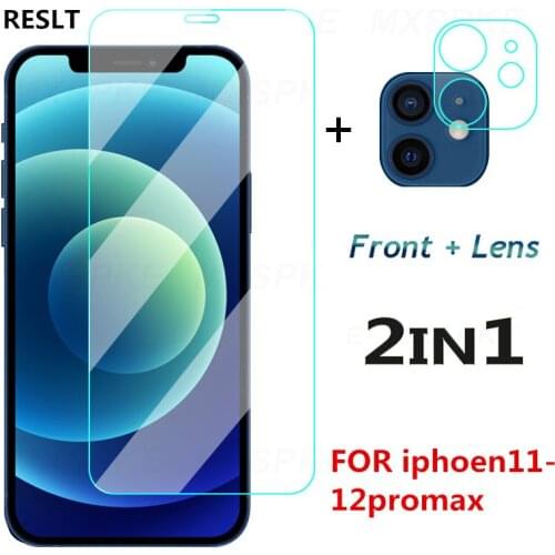 For iPhone12 11 12pro 12promax Screen Protector For iPhone 11Pro Max 12 Mini Tempered Glass Camera Lens Film Protective Glass