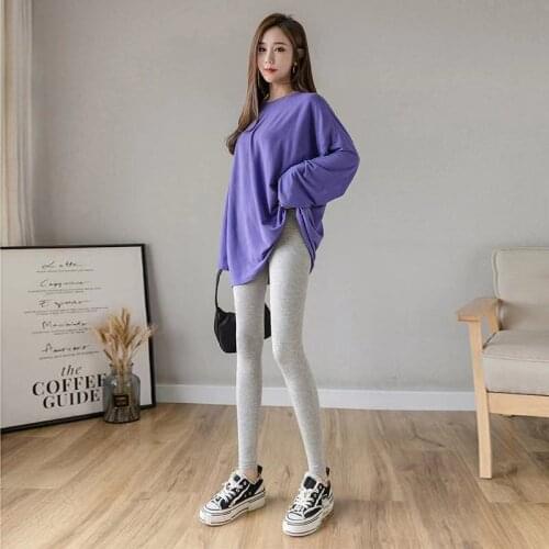 Modal Leggings for Women Summer New Gray Plus Size Skinny Korean Ankle-length Trousers All-match Thin Elastic Leggings Autumn