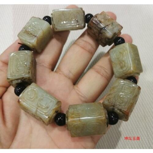 100% real green jade bracelets jadeite bangles real beads bracelet for men women jade gift real green jade bangle 17*14mm