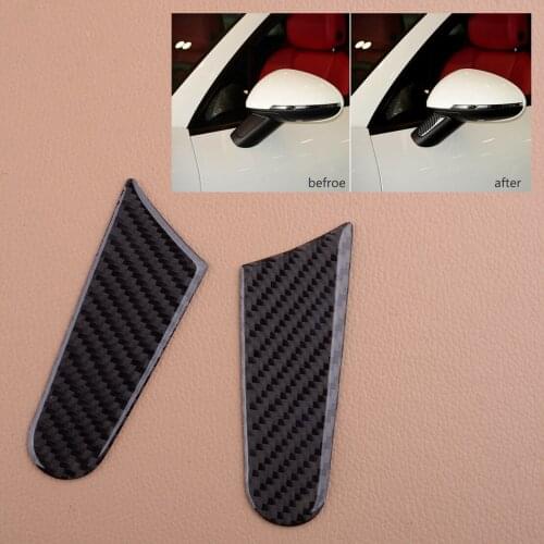 2Pcs/Set Black Car Styling Rearview Mirror Decoration Trim Cover Fit For Porsche Cayenne Macan 2014 2015 2016 2017 2018 2019