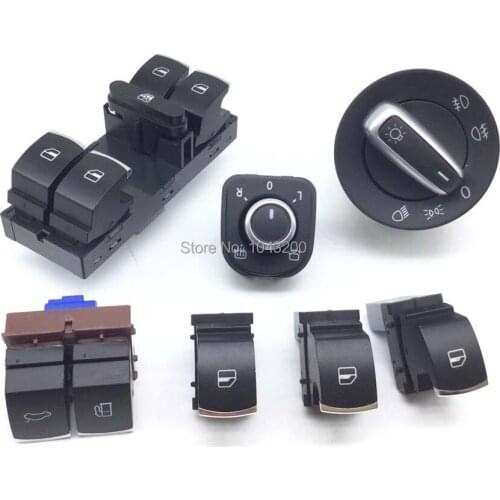 35D959903 Window Headlight Mirror Tailgate & Fuel Flap Button Switch For VW Passat B6 CC Jetta Mk6 Tiguan 5ND959565A 5ND941431A