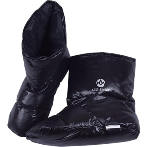 AEGISMAX Sleeping Bag Accessories Duck Down Slippers Camping Out Soft Sock Unisex Indoor/Warm Long Journey Lightweight