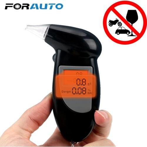 FORAUTO Breathalyzer Police Alcotest Handheld Digital Alcohol Detector Backlight Display Alcohol Tester Alcohol Breath Tester