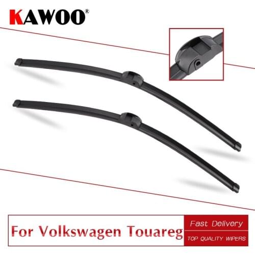 KAWOO For Volkswagen Touareg Car Soft Rubber Clean The Windshield Wipers Blades Model Year From 2003 To 2017 Fit Side Pin Arm