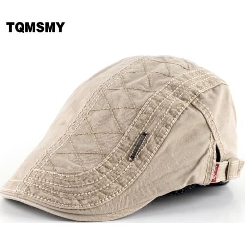 Retro Berets caps for Men Cotton Hats Casual Visors Peaked cap Gorras Planas Flat Caps Adjustable Mens Berets boina bone