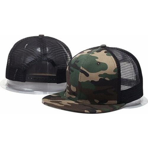 2019 New Styles Blank Mesh Camo Baseball Caps Black Hip Hop Hats Mens Women Casquettes Bboy Gorras Bones Snapback Solid Hat