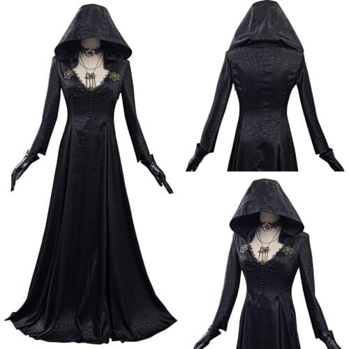 Fast Shipping Evil Village Cosplay Costume Vampire Lady Dress Outfits Halloween Carnival Suit