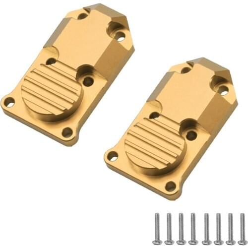 For AXIAL SCX24 1/24 RC Crawler Car 2Pcs Brass Diff Cover Differential Housing Front Rear Upgrades Parts Accessories