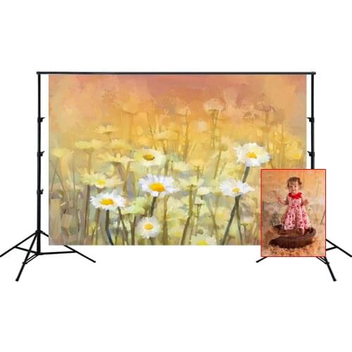HUAYI Photography Backdrop Newborns Child Baby Birthday Photobooth Background Watercolor Sunflowers Painted Backdrops XT-4940