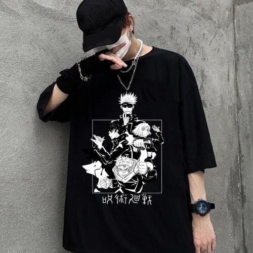 Jujutsu Kaisen Short Sleeve Tees Harajuku Japanese Women/man Loose Casual Tops T-shirt