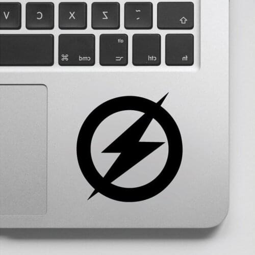 The Circle Contains The Icon Of Lightning Sticker And Graphics With Laptop Computer Home Logo Art Vinyl Mural GA252