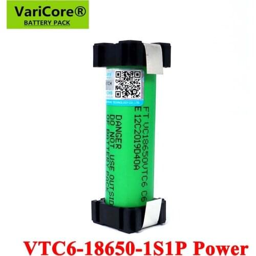VariCore VTC6 3.7V 3000mAh 18650 3A Li-ion Rechargeable batteries for Screwdriver Electric hand drill DIY weld battery pack