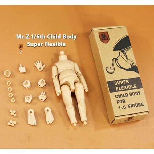 MR.Z 1/6 Kids Child Body Super Flexible Body 7'' Inch Action Figure Body Doll Model Toys In Stock