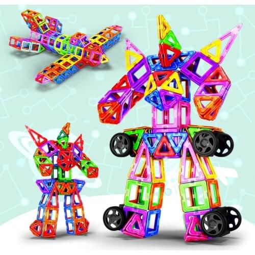 Magnetic Toys for Children Big Size Magnetic Designer Magnet Building Blocks Construction Set Magnetic Bircks DIY Gift Toys Kids