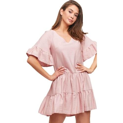 Розовые летние платья MOARCHO China At AliExpress