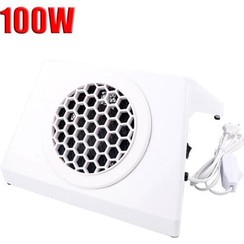 100W Nail Dust Suction Collector High-Power Nail Art Vacuum Cleaner Nail Art Manicure Tools Nail Fan Art Manicure Salon Tools
