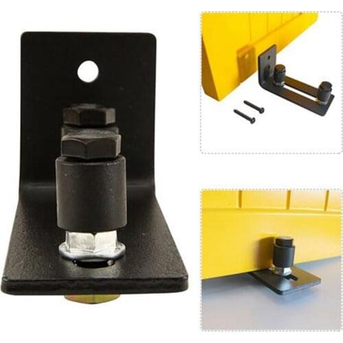 Barn Door Floor Guide Roller Adjustable Wall Mount Hardware Kit for Sliding Doors Black Powder Coated Stainless Steel Bott