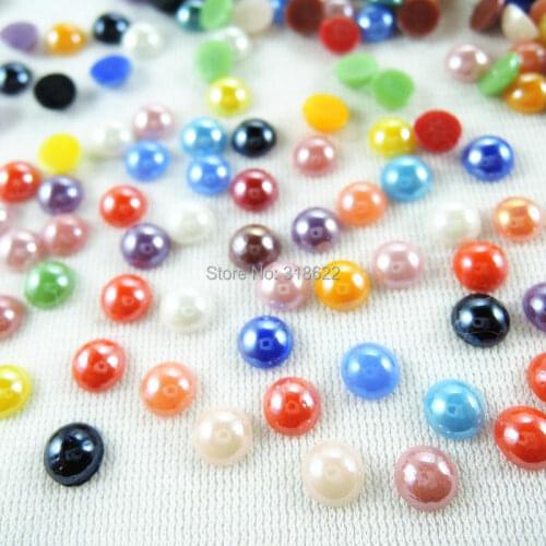 New 6mm 1000pcs Round Nail Sticker Flatback Beads Flat back Glass Garment Jewelry DIY Phone Case Nail Art Decor Materials