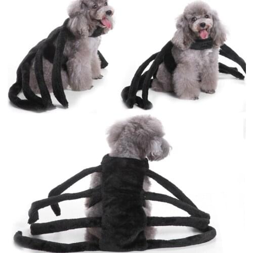 Dog Clothes Spider Coats New Hot 2018 Pet Funny Novelty Dog Costumes for Halloween Cat Suits winter Creative especially fashion