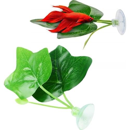 Fish Tank Plant Leaf Betta Hammock Toys Aquarium Decoration Tropical Fish Play Rest Bed Betta Habitat Aquarium Accessories