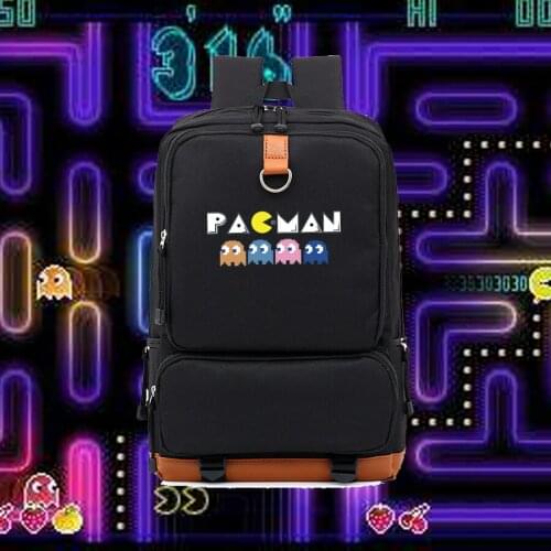 Retro game concept Pacman concept backpacks Game Fans Bag Gamer gift High capacity backpacks Nylon Big Backpack