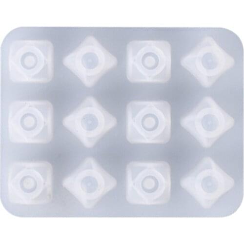 Crystal Epoxy Resin Mold Section Arc Diamond Beads Silicone Mould DIY Crafts Jewelry Casting Tool T84A