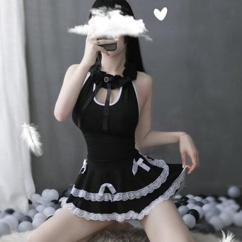 Sexy Costume Women Party Nightdess Sexy Maid Dress Kawaii Lingerie Maid Uniform Erotic Apparel Schoolgirl Costume