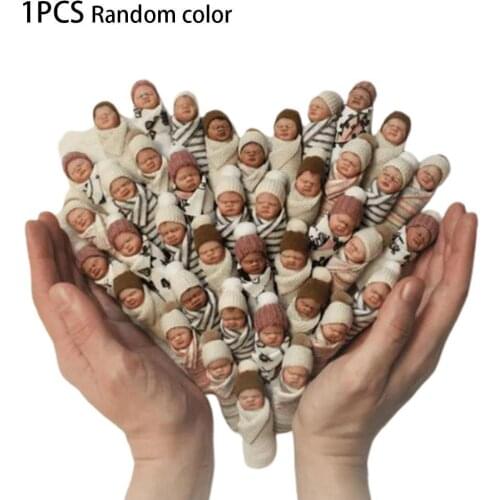 Cute Simulation Doll Newborn Baby Pvc Ornaments Rebirth Doll Finger Dolls Real Clothes And Hats Mini Interactive Baby Dolls Gift