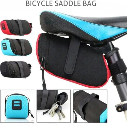 Bicycle Saddle Bag Bike Lower Seat Storage Bag Bicycle Rear Tail Pouch Polyester Waterproof Bike Bag Outdoor Cycling Accessories