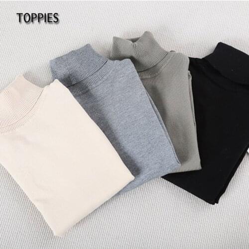 Toppies 2021 Autumn Winter women fashion Sweater Jumper Turtleneck Tops Pullovers Casual Sweaters Womens Long Sleeve