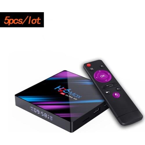 5pcs Lot H96MAX Android 9.0 TV Box RK3318 Quad Core 64bit 2.4G/5.8G Wifi BT 4.0 4K HD Media Player Set Top Box