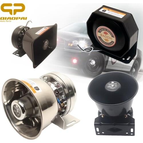 Universal Car Speaker 400W Alarm Tone Loudspeaker 12V Warning Sound Horn 200W Vehicle Police Siren Voice Trumpet Electron horn