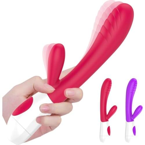 USB Charging Double Penetration Rabbit Vibrator Products Fidget Sex Toys for Woman Adults 18 Vagina Clitoris Intimate Goods Shop