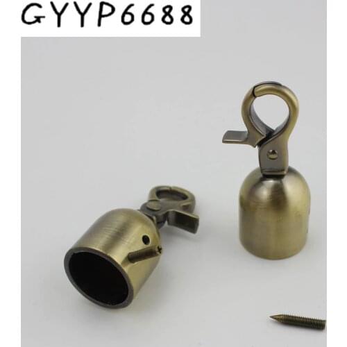 30pcs 10pcs 53*21.5mm 4 colors high quality Bronze metal fitting hardware handbag tassel cap clasp hook screw Hanger connector