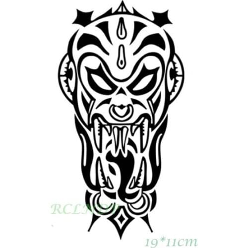Waterproof Temporary Tattoo Sticker large tiger skull totem for mens arm tattoos flame tatto stickers flash tatoo fake tattoo