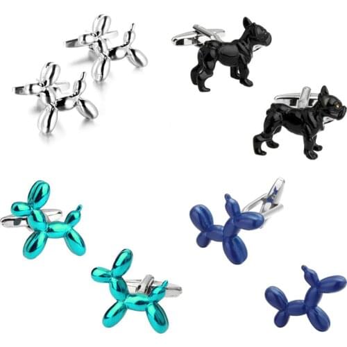 High quality copper material funny animal dog Cufflinks four colors design French men shirt cuff Cufflinks
