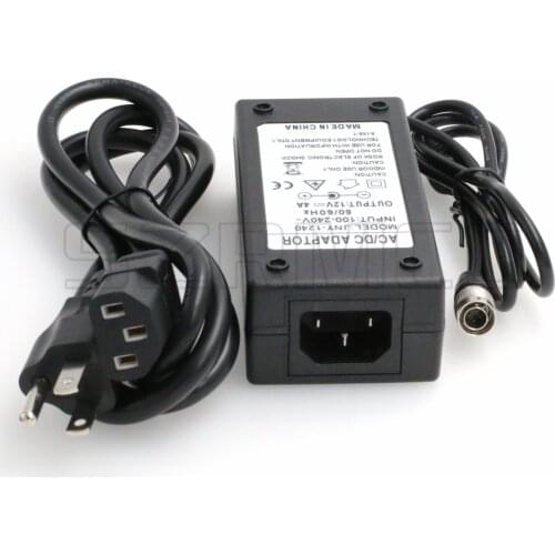 Sound Devices XL-WPH3 12V 4A Hirose 4 Pin Male AC DC Power Supply Adapter for Zoom F4 F8,Sound Devices 688 644 633 702T,ZAXCOM