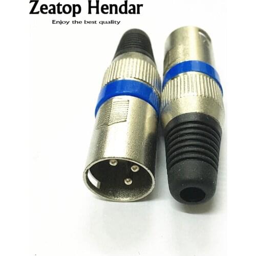 10PCS Nickel Plated Solder Type 3 pin XLR Audio Cable Adapter Connector Speaker MIC Male Plug