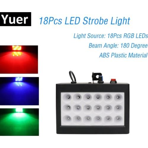 18LEDS Mixed Flashing Stage Lights Sound Activated Disco Light For Festival Parties Lights Wedding KTV Strobe Lights Laser Stage