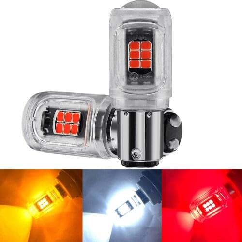 2pcs P21W 1156 BA15S BAU15S PY21W Car Led Brake Lights Auto Signal Lamp 16SMD 2835 Chips 1157 BAY15D P21/5W White Red Yellow