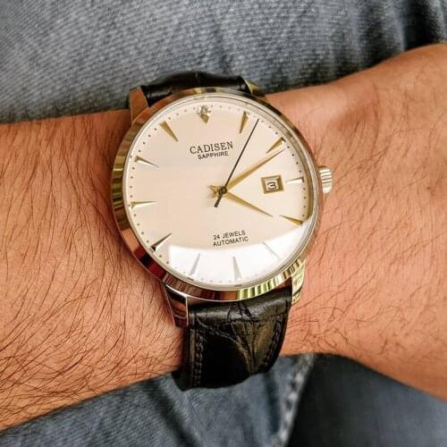 2020 CADISEN Men Watches Automatic Mechanical Wrist Watch Waterproof Top Brand Luxury Real Diamond Watch Sapphire Glass Clock