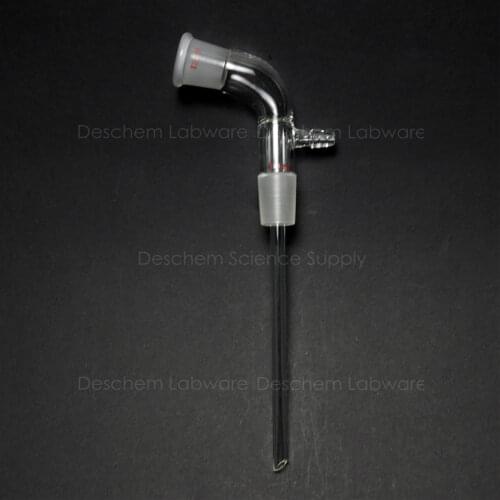24/29,Glass Vacuum Take-off Adapter With 150mm Length Steam Tube,Lab Glassware
