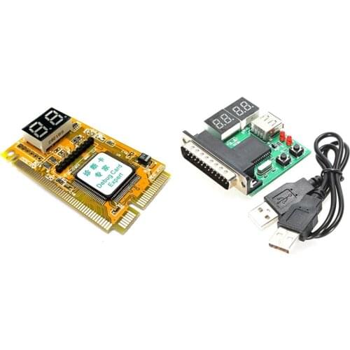 3 In 1 Debug Card Expert Mini PCI PCI-E LPC & PC Diagnostic Card USB Post Card Motherboard Analyzer Tester