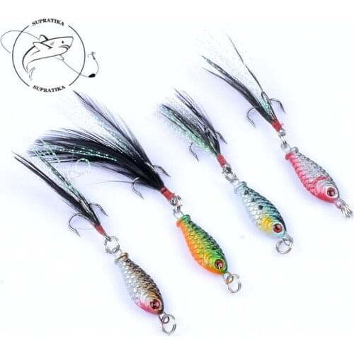 4Pcs/Lot 6g Spinner Metal Lures VIB Bait with Feather Treble Hook Swimbait Fishing Bait Wobblers Spinnerbait Isca Gear