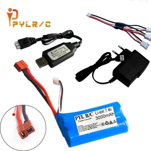 7.4V 1500MAH lipo Battery 18650 for Q46 Wltoys 10428 /12428/12423 RC Car Spare Parts with charger 7.4V 2S battery for toys parts