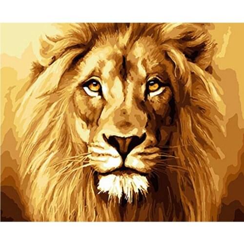 5D DIY Diamond Paintings Full Round Drill Sad Lion Mosaic Art Velet Canvas Animals Kits Embroidery Wall Stickers Decoration Home