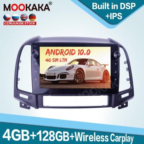 128GB Carplay Android 10 Car Multimedia Player for Hyundai Santa FE IX45 06-12 Auto Radio GPS Navigation Audio Stereo Head Unit