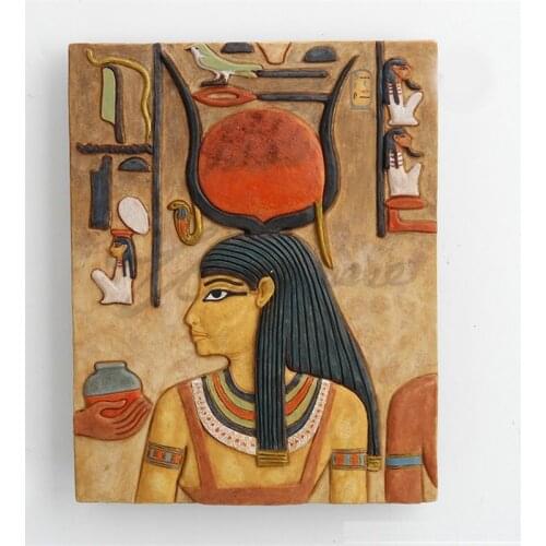 EGYPTIAN GOD ART SCULPTURE CREATIVE GODDESS HATAUR FIGURINE STATUE RESIN CRAFTS EUROPEAN HOME DECORATION BIRTHDAY GIFT R5056